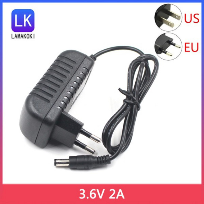 220V ~ DC 3.6V 2A 전원 코드 어댑터 2000mA 마사지기 배터리 충전기 변압기, EU_3.6V 2A, 한개옵션2, 01 3.6V 2A