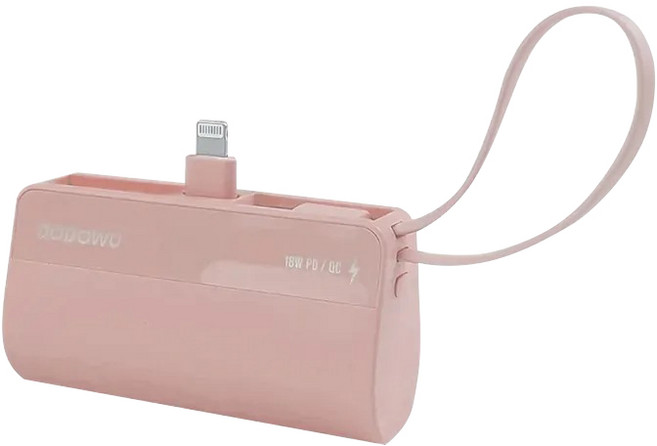 DODOWU 口袋型行動電源 18W 數位顯示, 雲朵粉