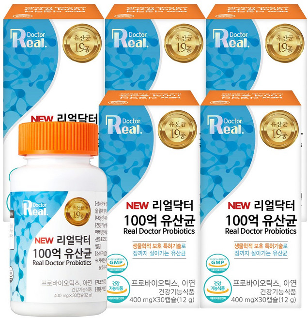 리얼닥터 100억 유산균, 30정, 5개