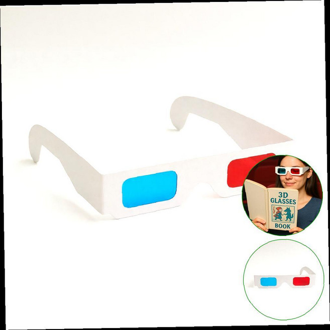 3D 종이 안경 (쓰리디 적청 입체안경)으로 영화 동영상 감상 과학 실험 관찰 학습 등 다양한 체험을 생생하게 즐기세요. 교육 및 엔터테인먼트용