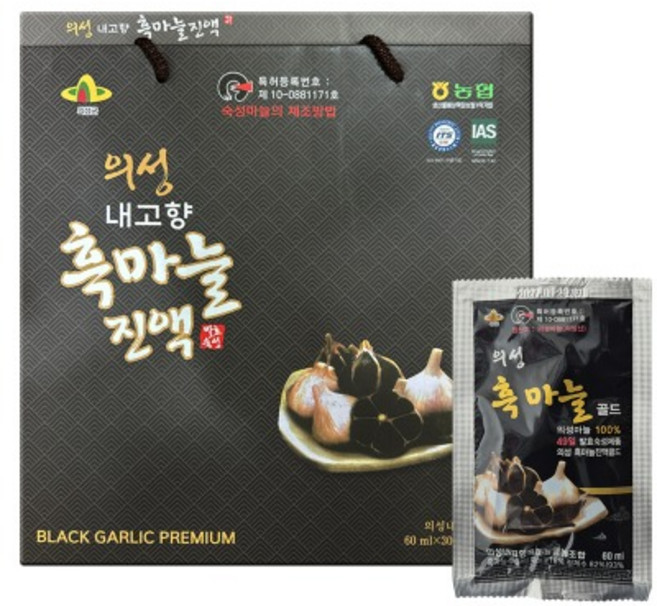 의성 내고향 흑마늘 진액 60ml x 30포, 1, 1.8L