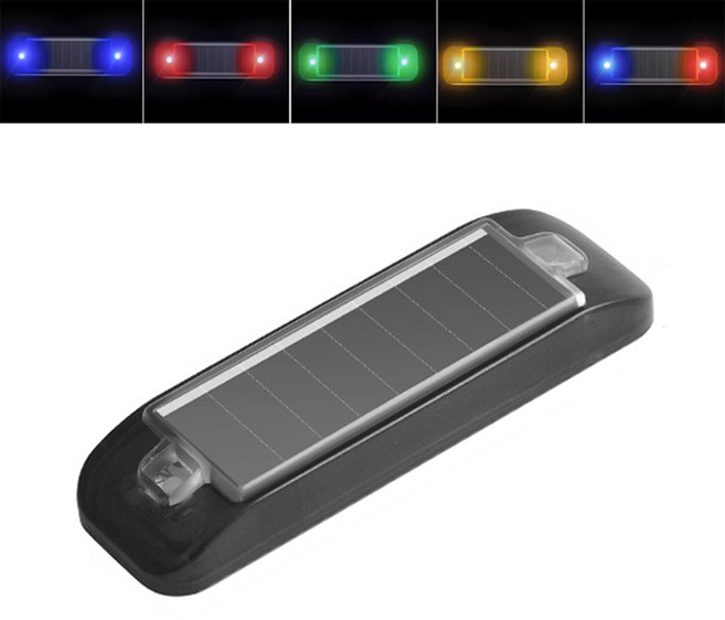 자전거 킥보드 태양광 충전 충돌 방지 LED 라이트 후미등 안전등 깜박이 점멸등 바이크 오토바이 자동차, 1개, BI245.선택5-충돌방지 라이트 B/R, BI245.충돌방지 라이트 블루레드