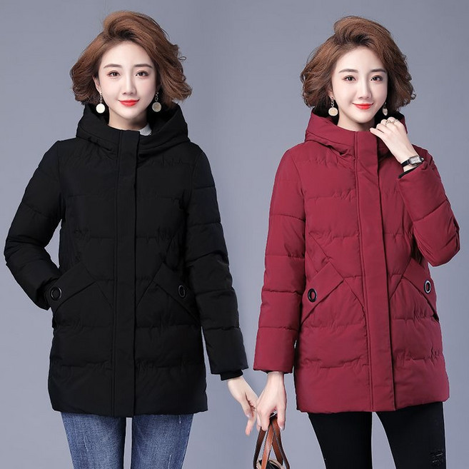 중년여성 숏패딩 50대 웰론패딩 점퍼 엄마옷 루즈핏 아우터 코트 방한 하프 롱패딩