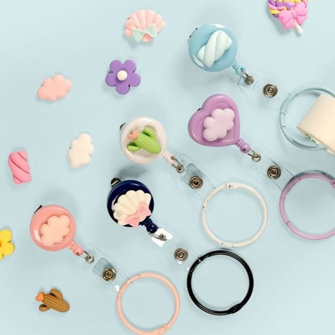 믹스 캐릭터 시리즈 사원증 명찰 릴홀더 테이프걸이 릴홀더 테이프걸이 사원증 캐릭터 가위걸이, 원형(옐로우), 부착안함