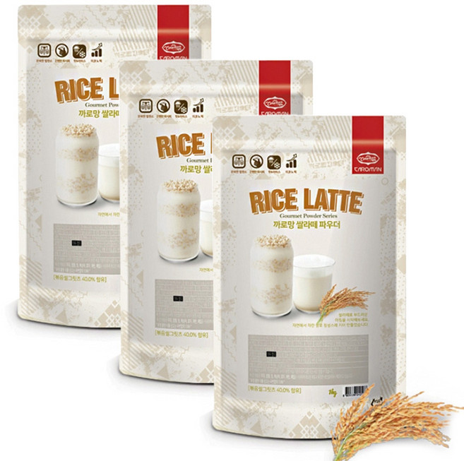 까로망 쌀라떼 파우더, 1kg, 1개입, 3개, 1kg