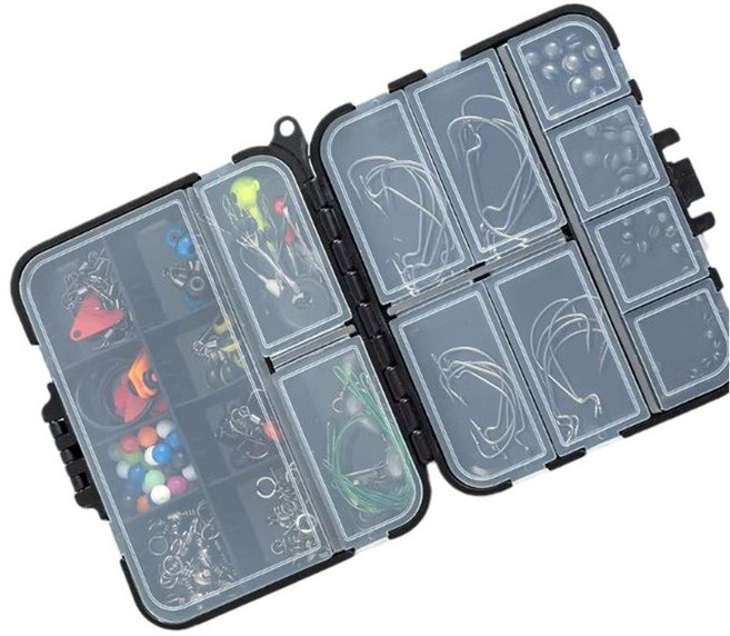 KUNZO 낚시 양면 미니 태클 박스, 1개