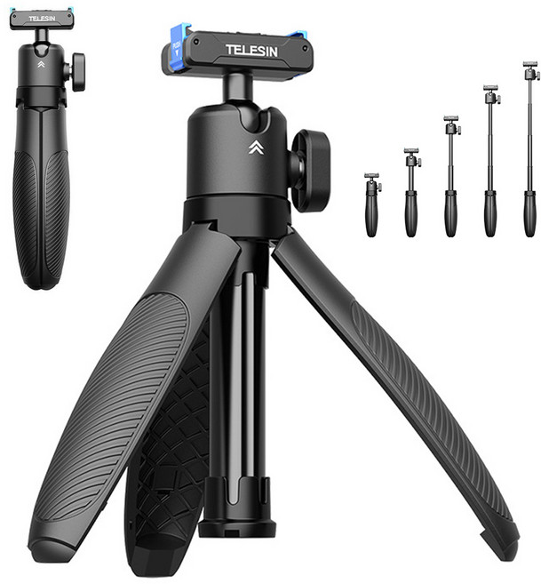 텔래신 오즈모 액션 5 4 3 프로 삼각대 퀵릴리즈 볼헤드 타입 DJI, 1개, 오즈모액션 퀵릴리즈타입 삼각대