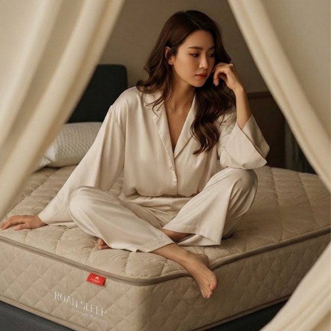 로안슬립 코어 릴렉스 매트리스 베이지, 단단한, 20cm