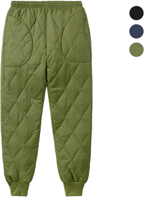 모니즈 L~3XL 포켓 깔깔이 바지 팬츠 퀼팅 빅사이즈 방한복 군용 겨울 방한 작업복 솜 경량 KKA611