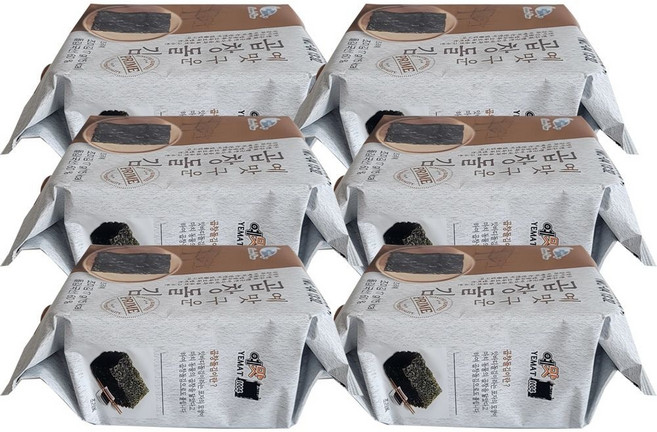 (매장정품) 예맛 구운 곱창돌김 17g X 6개 곱창김 도시락김 조미김 250592, 예맛 구운 곱창돌김 17g X 6개 곱창김 도시락김 조