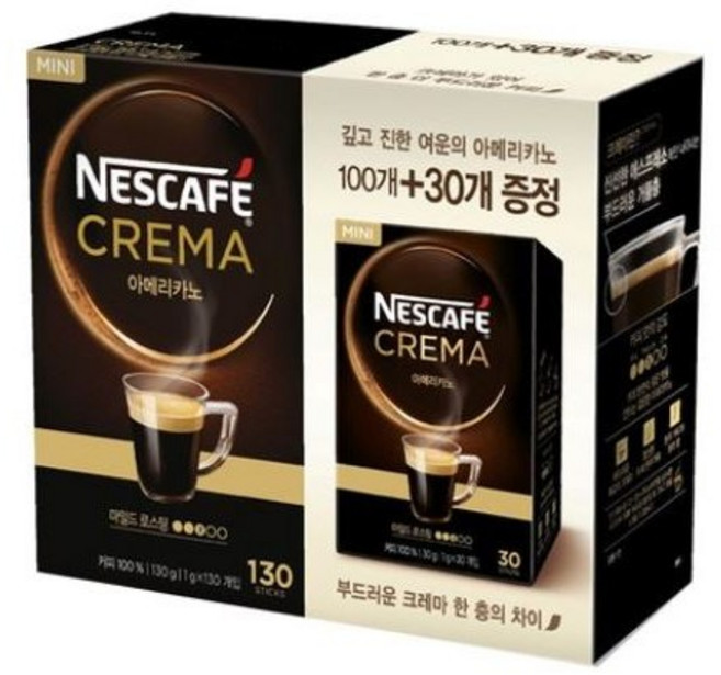 네스카페 크레마 아메리카노, 1g, 130개입, 4개