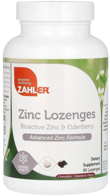 자일러 아연 사탕 정제 생체 활성 아연 & 엘더베리 엘더베리 사탕 정제 90정, 1개 - 쿠팡