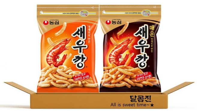 농심 새우깡 400g + 매운 새우깡 400g 과자세트, 1세트, 800g