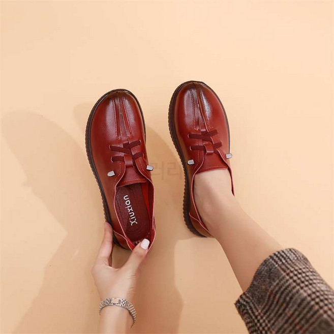 노인 어르신 효도화 발편하고 볼넓은 편안한 할머니 신발 중년 단화