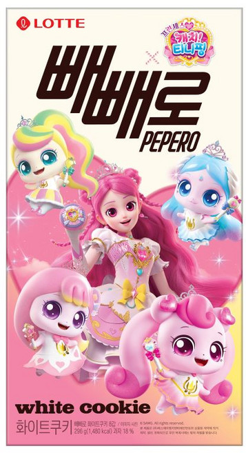 빼빼로 티니핑 화이트쿠키, 37g, 16개