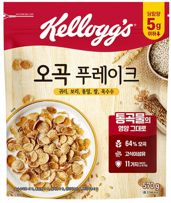 켈로그 고소한 오곡 푸레이크, 570g, 1개