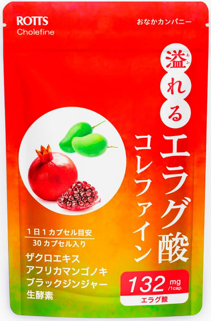 80mg (30 엘라그산 넘치는 엘라그산 콜레파인 캡슐) 석류 아프리카 망고 노키, 1개, 30