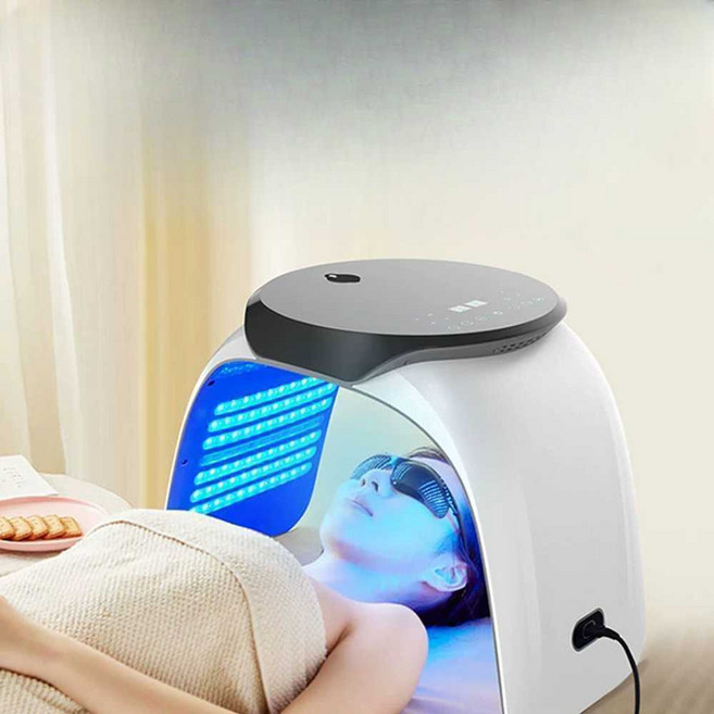 피부 미용기계 물광피부 여드름 제거 피부복구 레이저 발광, 7색 라이트+콜드 스프레이+아이마스크.