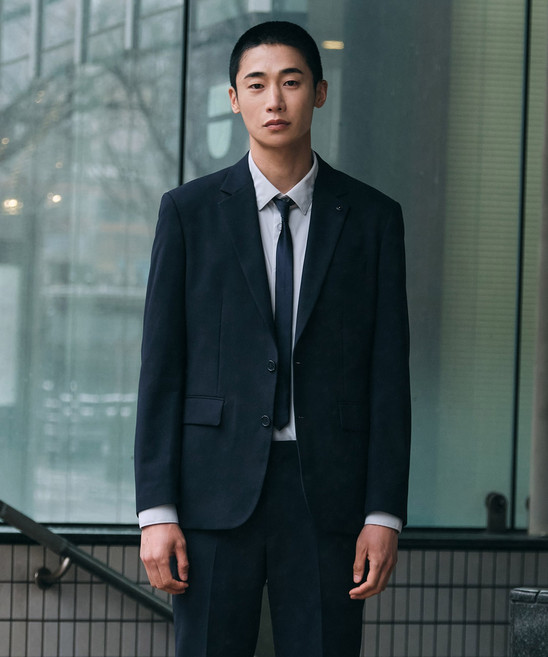 [STCO] 남성 냉감소재 활동성 좋은 여름 정장세트 클래식핏 네이비