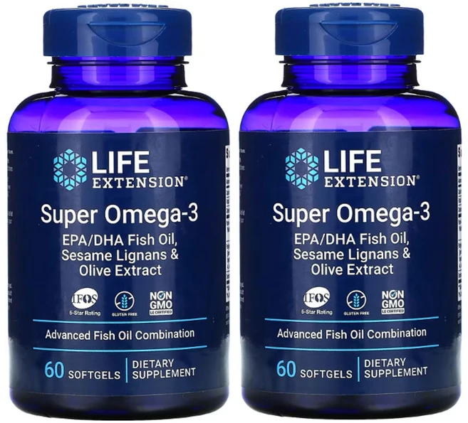 라이프 익스텐션 오메가 3 Super Omega 3 60캡슐, 60정, 2개 - 쿠팡