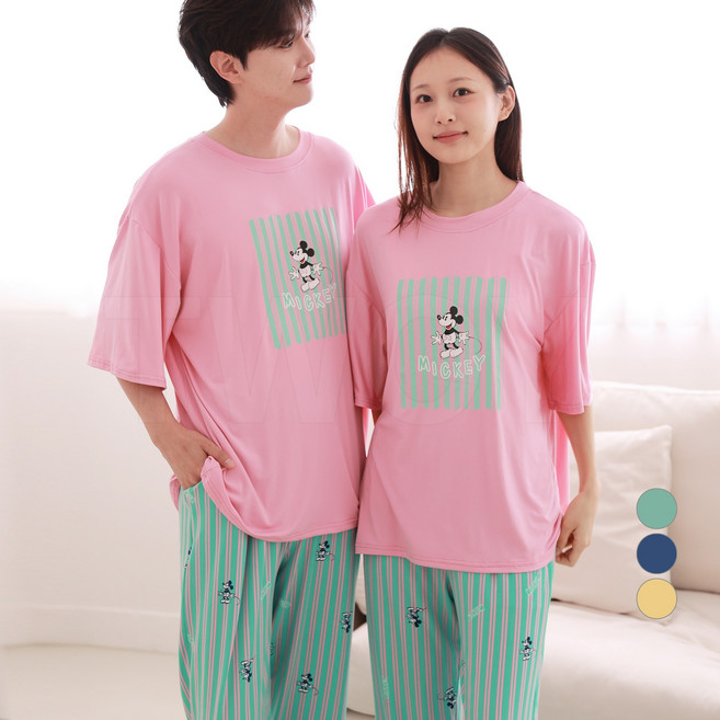투와이 디즈니 패밀리 성인 아동 반팔 파자마 DH422