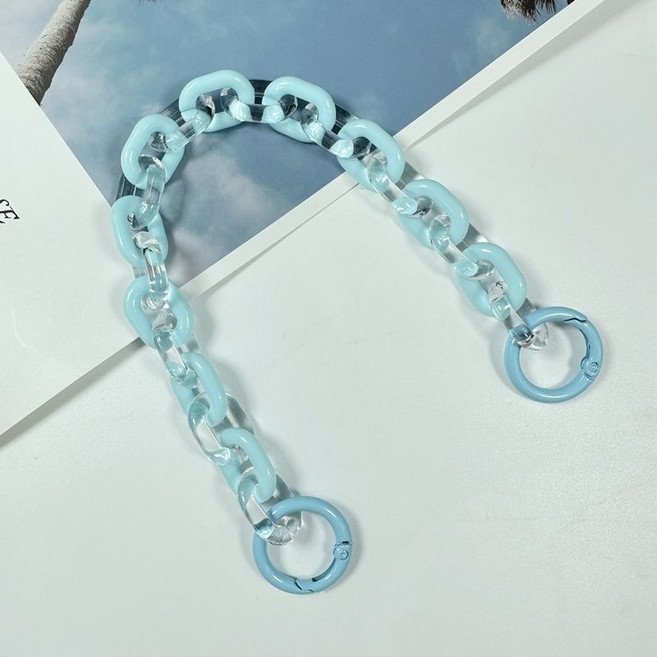 아크릴 휴대폰 가방 체인 줄 스트랩 25cm, 3개, 스카이