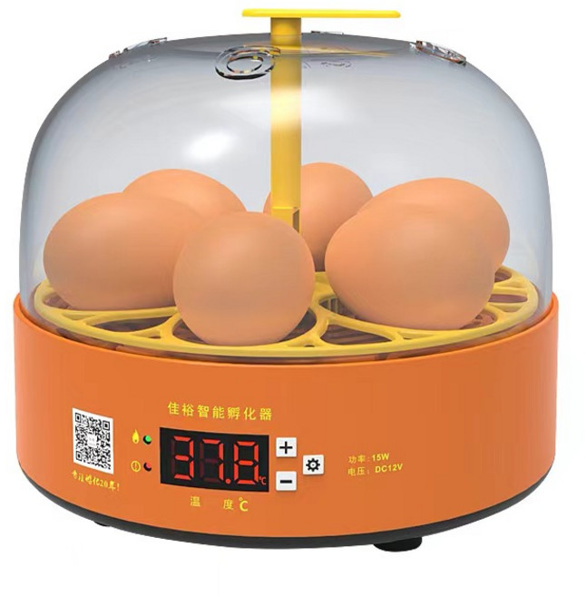 계란부화기 자동 병아리 조류 6란 자동 뒤집기 듀얼 전원, 병아리 부화기 6매, 1개