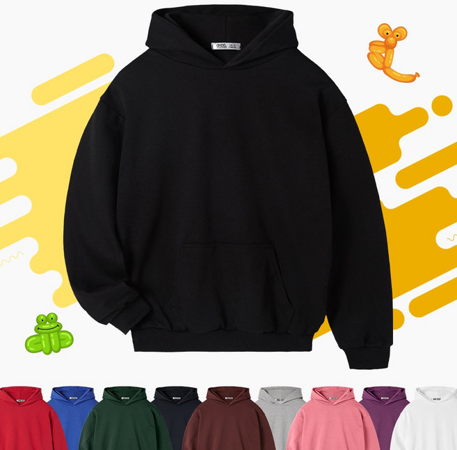 [GIVON] 기본 키즈 아동용 10color 특양면 라이트웨이트 레귤러핏 풀오버 후드티 / DCF800