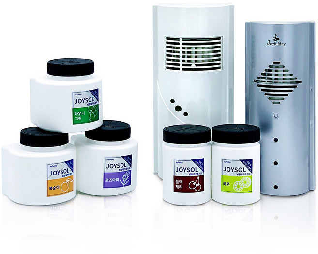 조이솔 대형 화이트+방향제 카트리지 세트, 화이트+블랙체리향, 240g