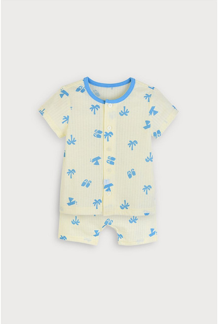 모이몰른 유아 아동 여름 실내복 반팔내의 내복 C로티쿨에버반팔상하 M262NNN24P (블루 핑크)