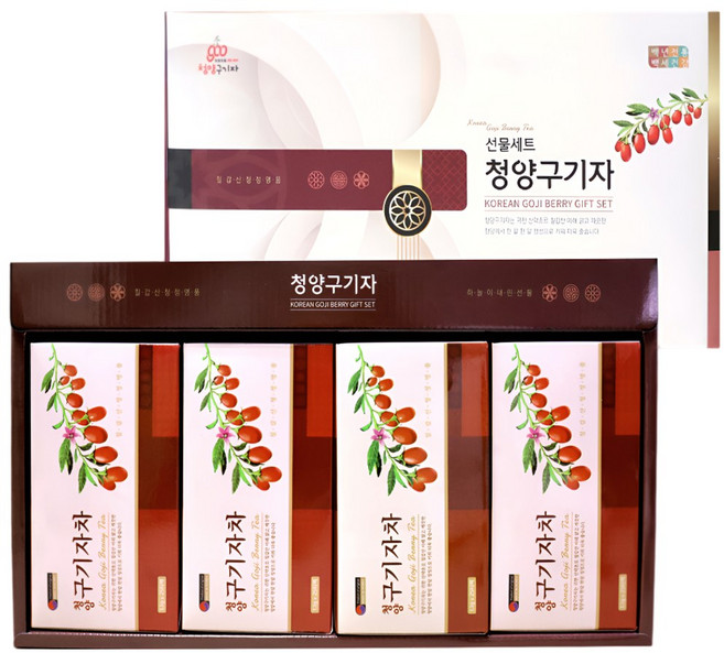 청양 구기자차 티백 100개입, 1.1g, 25개입, 4개