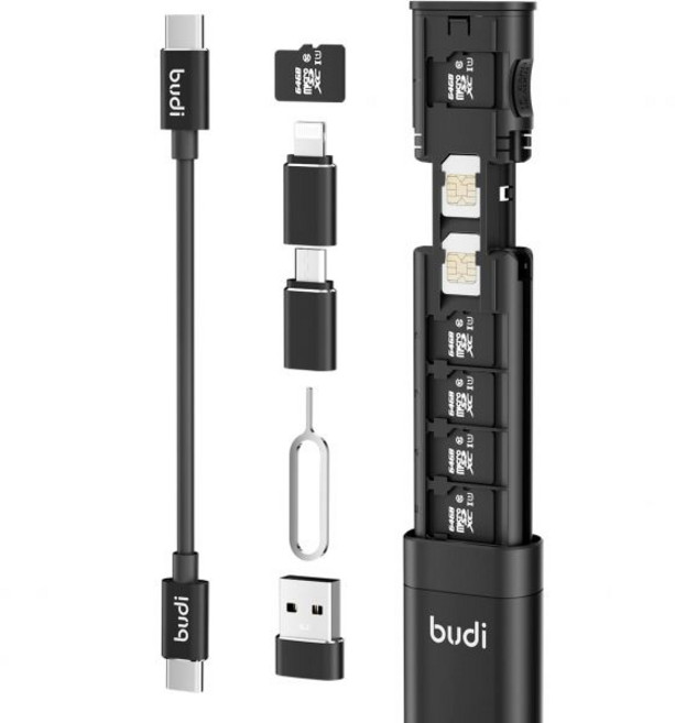 BUDI 부디 다기능 9in1 데이터 케이블 USB 타입C 카드 리더 Micro SD 메모리 고속 리더기 어댑터 휴대폰 카메라 컴퓨터용, CLASSIC, 1개