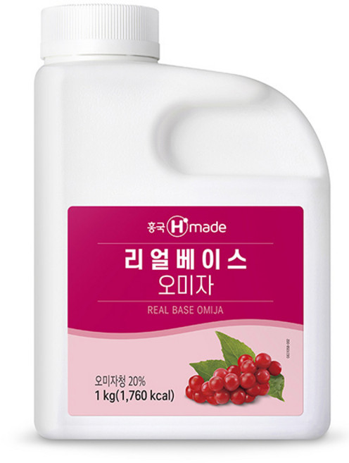흥국 리얼베이스 오미자 1kg, 1L, 3개