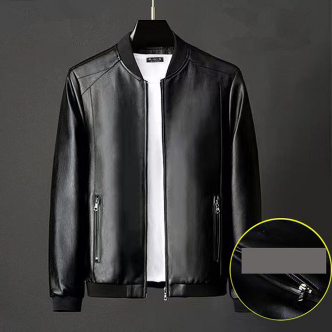 Neirny 남성 가죽 자켓 봄가을 코트 방풍 도톰 남성 캐주얼 루즈핏 상의 아빠룩 빅사이즈