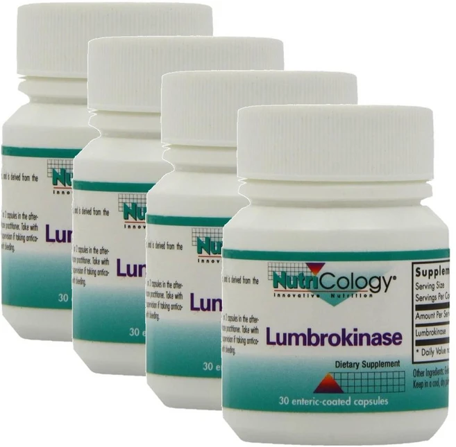 뉴트리콜로지 룸브로키나제 Nutricology Lumbrokinase, 4개, 30정 - 쿠팡