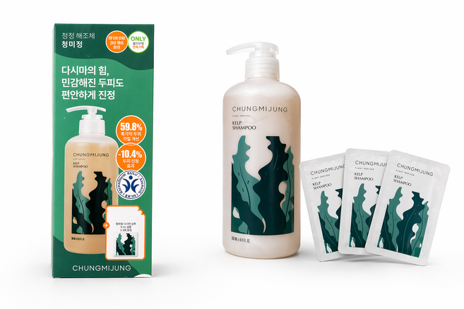 (청미정) 다시마 샴푸 (+ 증정품 21ml), 1개, 500ml