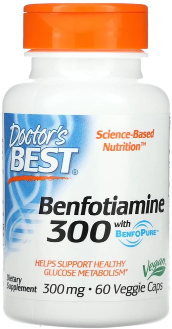 Doctor's Best 벤포티아민 300 BenfoPure 함유 300mg 베지 캡슐 60정, DoctorsBest벤포티아민300BenfoPure함유, 1개 - 쿠팡