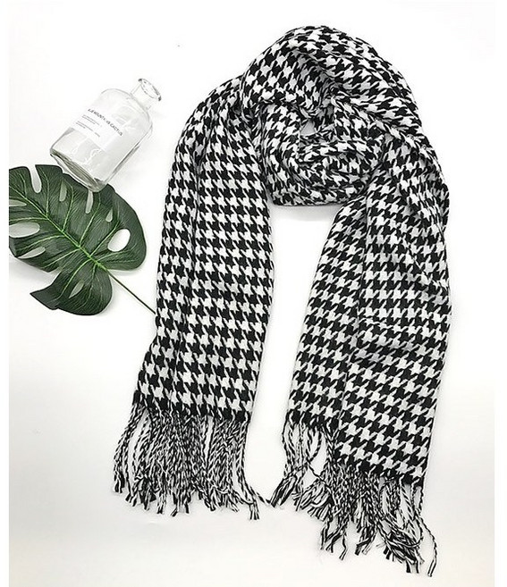 (태양유통) 니트머플러 목도리 체크롱머플러