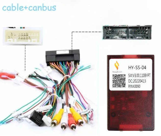 MAMSM 16 핀 자동차 라디오 Canbus 상자 현대 산타페 3 IX45 안드로이드 디코더 배선 하네스 어댑터 전원, 02 cable  canbus, 1개
