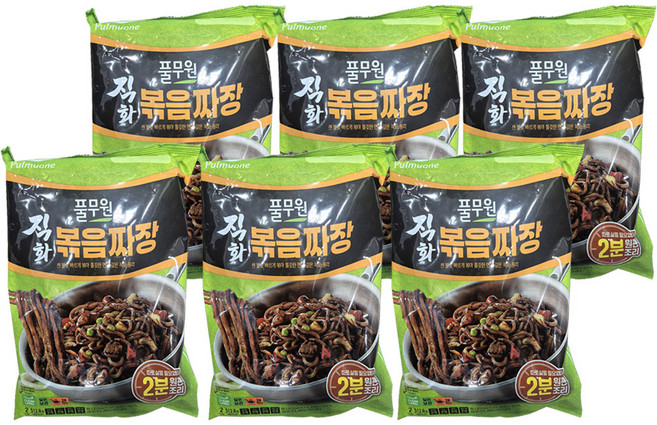 풀무원 직화 볶음 짜장 2인분 512.8g, 6개