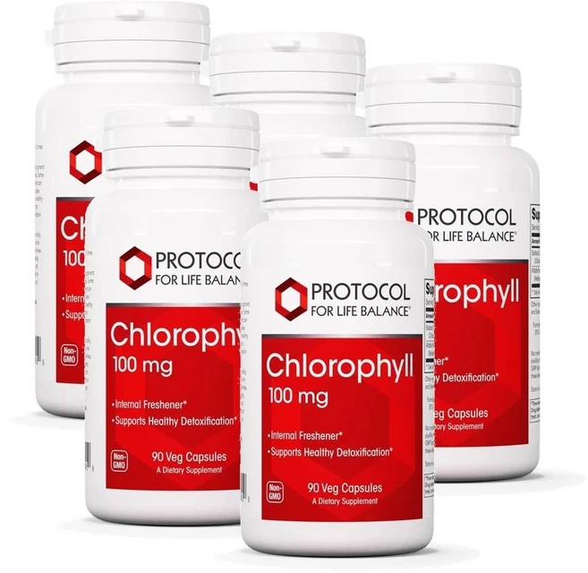 프로토콜 클로로필 100mg 캡슐 PROTOCOL FOR LIFE BALANCE Chlorophyll, 5개, 90정 - 쿠팡