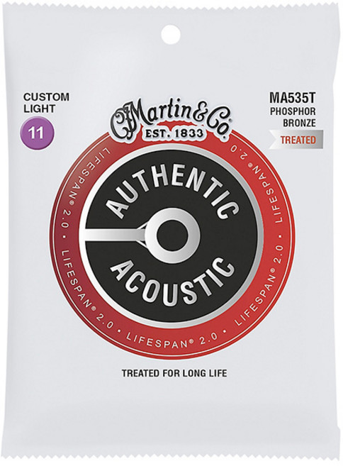 Martin 통기타줄 Authentic Lifespan 2.0 011-052 MA535T, 단품, 1개