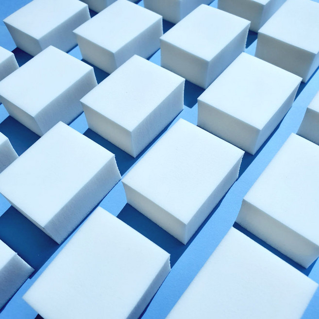 잘라서 쓸 수 있는 백설기 천연 라텍스 100% 스펀지 2면 코팅 파운데이션 퍼프 웨지 스펀지