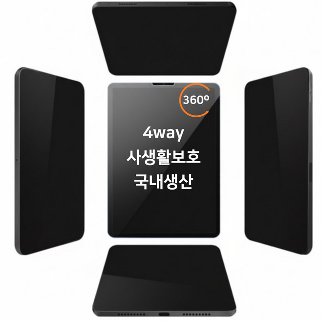 다부쳐 갤럭시탭 4WAY 상하좌우 사생활보호 프라이버시필름