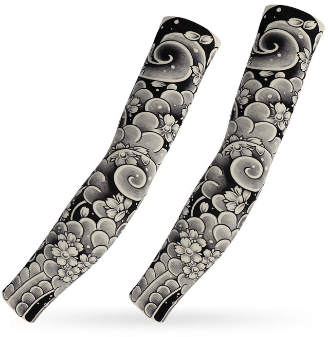 패션 냉감 문신 쿨 타투 팔토시 조폭문신토시 uv 자외선차단 팔토시 양손세트(여름 멋진 코디 필수템), 93