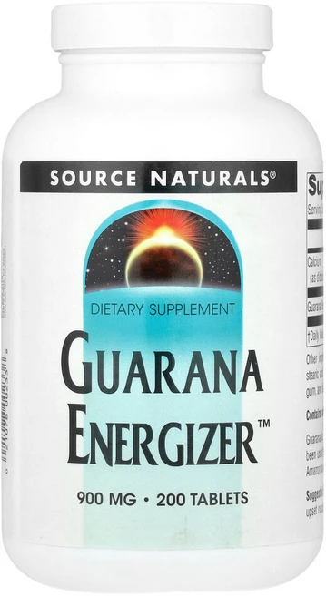 Source Naturals Guarana Energizer 소스 내츄럴스 과라나 에너자이저 900mg 200정, 1개 - 쿠팡
