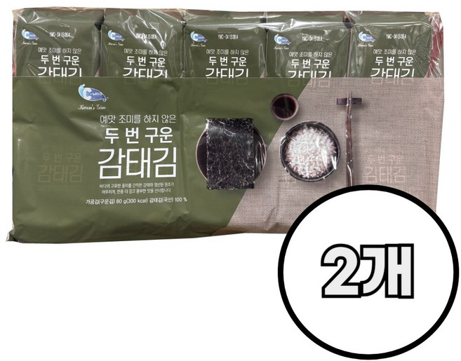 코스트코 예맛 조미를하지않은 두번구운 감태김 (10봉), 2개