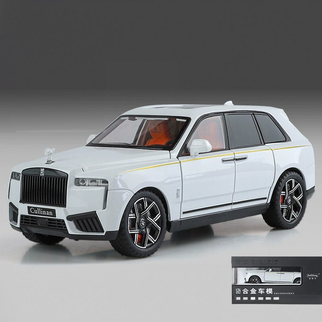 비브랜드 롤스로이스 컬리넌 Cullinan 2025 SUV 1대24 1:24 자동차 미니카 모형 다이캐스트, 화이트