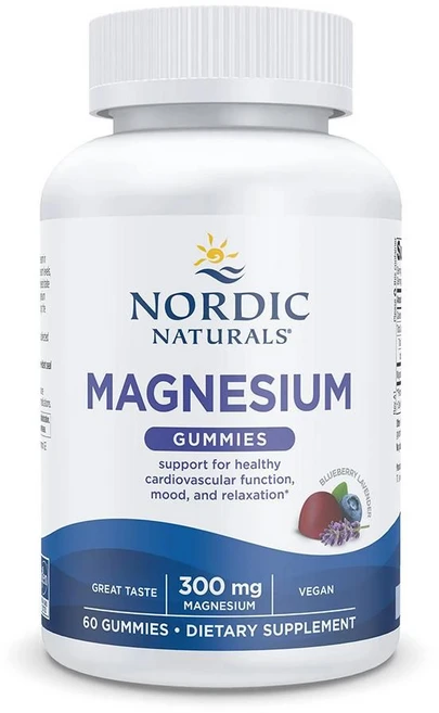 노르딕내추럴스 마그네슘 300mg 구미젤리 블루베리 라벤더맛 60개(1개당 100mg), 1개 - 쿠팡