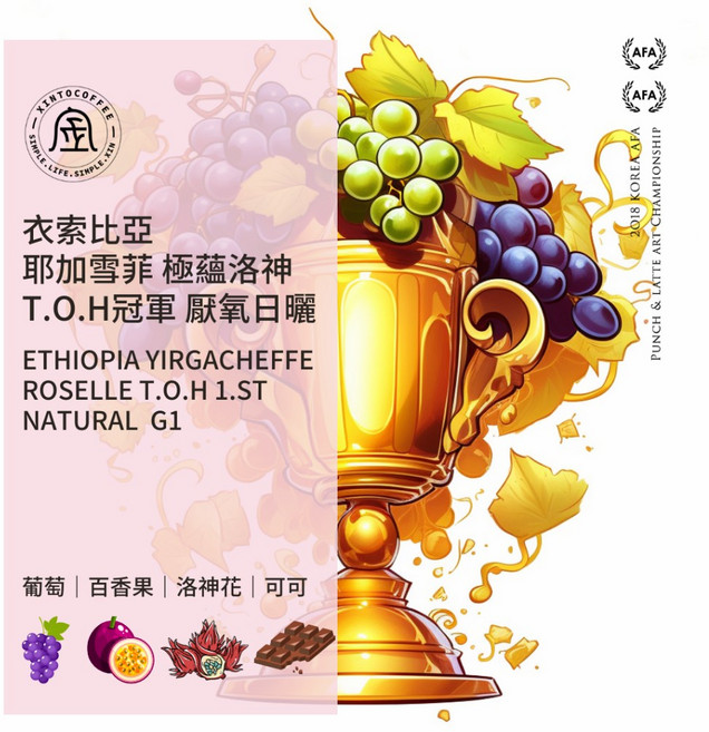衣索比亞 耶加雪菲 極蘊洛神 T.O.H冠軍 厭氧日曬 世界咖啡雙金牌 Xinto Coffee, 1個, 半磅